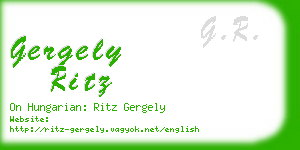 gergely ritz business card